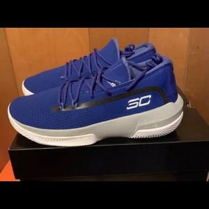Steph Curry Zero3 underarmor blue basketball shoes